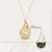 Threads Of Life Map Necklace [18K Gold Plated]