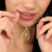 Threads Of Life Map Necklace with Nano Bible [18K Gold Vermeil]