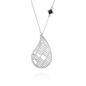 Threads Of Life Map Necklace with Nano Bible [14 Karat White Gold]