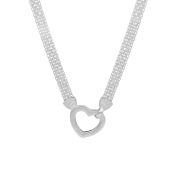 Ties of Heart Herringbone Necklace [Sterling Silver]