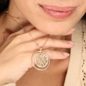 Map Circle Necklace [18K Gold Plated]