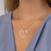 Ties of Heart Map Necklace [Gold Plated]