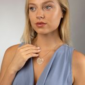 Ties of Heart Map Necklace [Gold Plated]