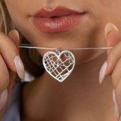 Ties of Heart Map Necklace 