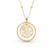 Map Circle Necklace [18K Gold Vermeil]