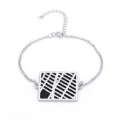 Treasured Spot Map Silhouette Bracelet [Sterling Silver]