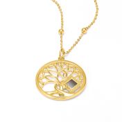 Tree of Life Necklace with Nano Bible [18K Gold Vermeil]