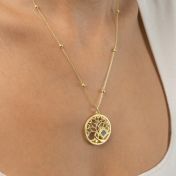 Tree of Life Necklace with Nano Bible [18K Gold Plated]