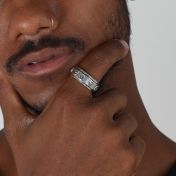 Trident Spinner Men Ring - Sterling Silver