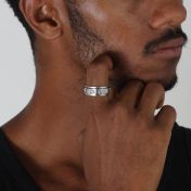 Trident Spinner Men Ring - Sterling Silver