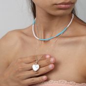 Heart of Pearl Necklace - Sterling Silver