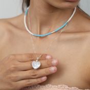 Heart of Pearl Necklace - Sterling Silver