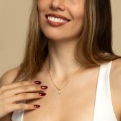 Nature Love Necklace - White Crystal [Gold Plated]