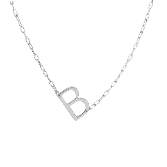 Be Yourself Initial Necklace [Sterling Silver]