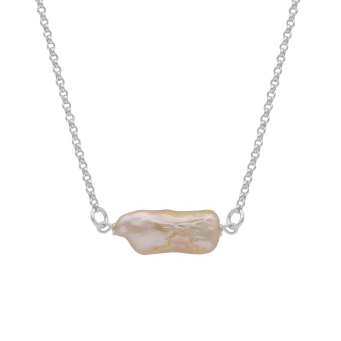 Precious Baroque Pearl Necklace [Sterling Silver]