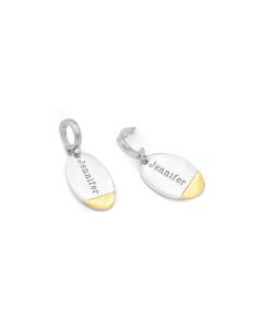 Oval Name Charm [14K Gold & Sterling Silver]
