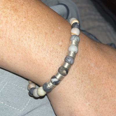 Picasso Jasper Men Name Bracelet [Sterling Silver]