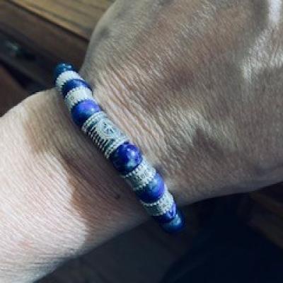 Lapis Lazuli Men Name Bracelet