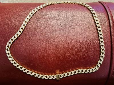 Iced Cuban Link Chain With Infinity Charm - 18K Gold Plated