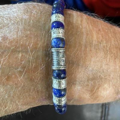 Lapis Lazuli Men Name Bracelet