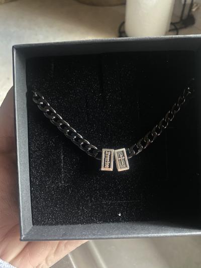 Infinity Dark Cuban Link Chain With Names [18K Gold Vermeil] - 6MM