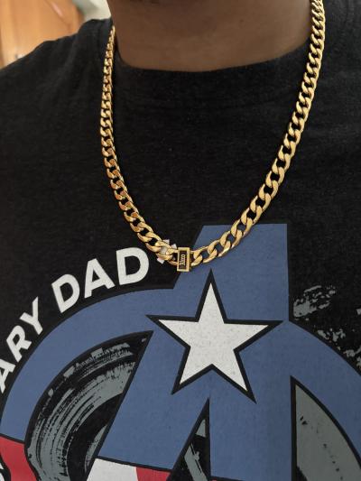 Personalized Cuban Chain with Nano Bible [18K Gold Plated]