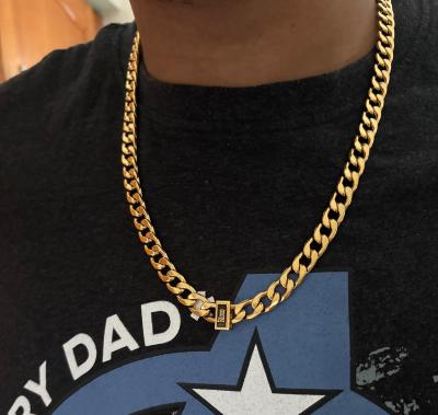 Iced Cuban Link Chain with Names - 18K Gold Plated