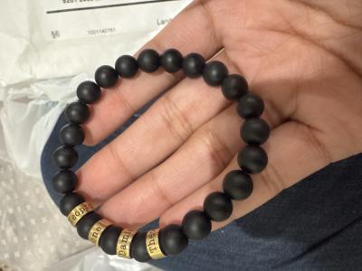 Serene Black Onyx Men Name Bracelet