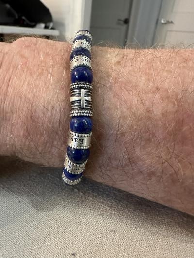 Lapis Lazuli Men Name Bracelet