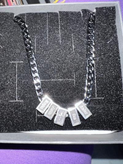 Infinity Dark Cuban Link Chain With Names [18K Gold Vermeil] - 6MM