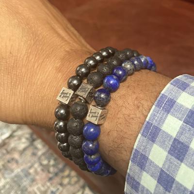 Lapis Lazuli Men Name Bracelet