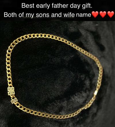 Cuban Link Chain With Names [Gold Plated]