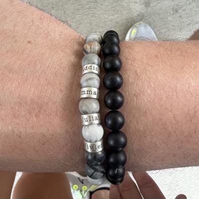 Picasso Jasper Men Name Bracelet [Sterling Silver]
