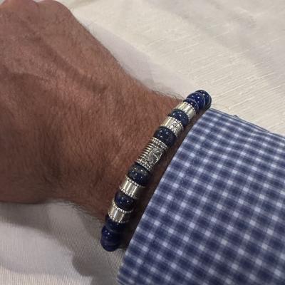 Lapis Lazuli Men Name Bracelet
