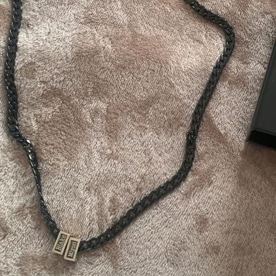 Infinity Dark Cuban Link Chain With Names [18K Gold Vermeil] - 6MM