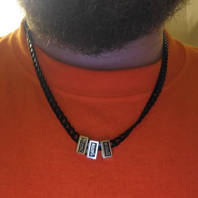 Infinity Dark Cuban Link Chain With Names [18K Gold Vermeil] - 6MM