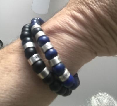 Lapis Lazuli Men Name Bracelet