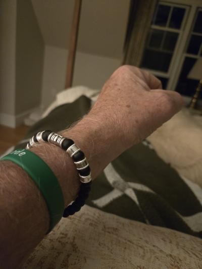 Serene Black Onyx Men Name Bracelet