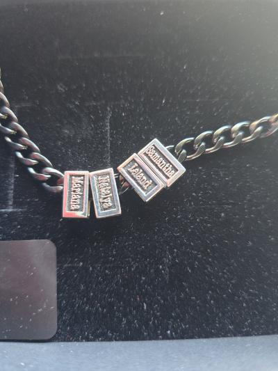 Infinity Dark Cuban Link Chain With Names [18K Gold Vermeil] - 6MM