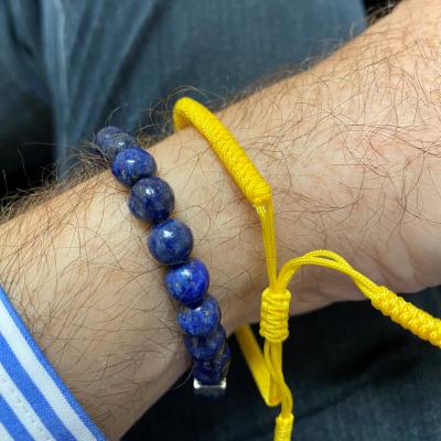 Lapis Lazuli Men Name Bracelet