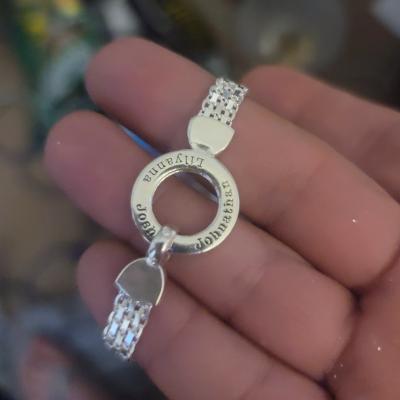 Family Circle Name Necklace [Sterling Silver]