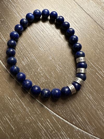Lapis Lazuli Men Name Bracelet