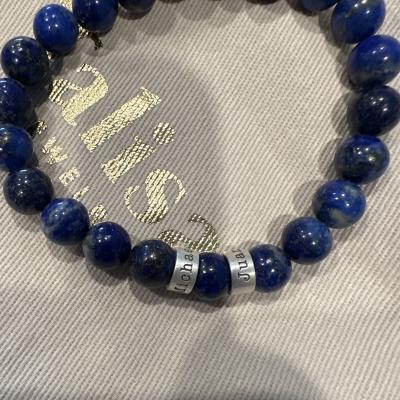 Lapis Lazuli Men Name Bracelet