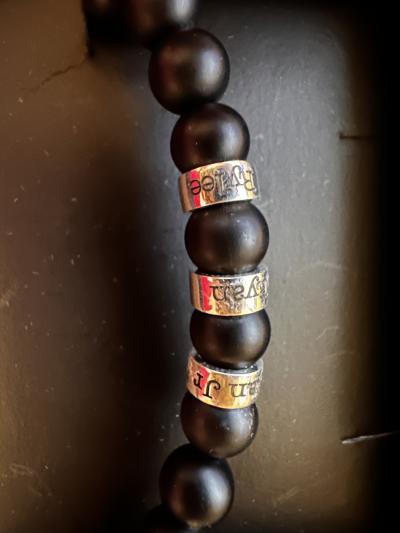 Serene Black Onyx Men Name Bracelet