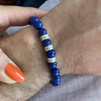 Lapis Lazuli Men Name Bracelet