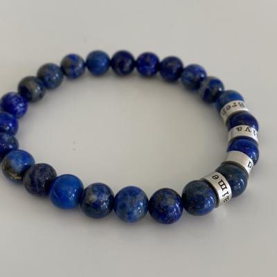 Lapis Lazuli Men Name Bracelet