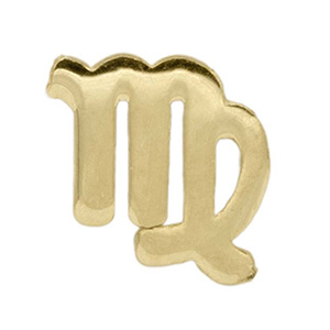 virgo necklace zodiac sign in gold vermeil